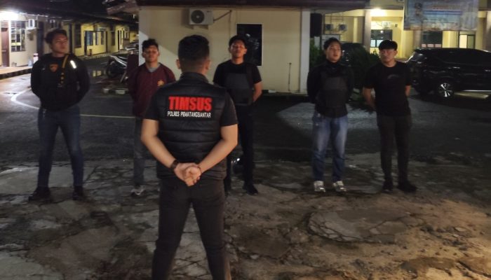 Timsus Dayok Mirah Polres Pematangsiantar Gelar Patroli Malam, Amankan Anak di Bawah Umur