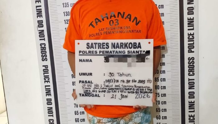 Gagalkan Peredaran Sabu 4,43 Gram, Polres Pematangsiantar Tangkap Seorang Pria di Hotel Sikhar
