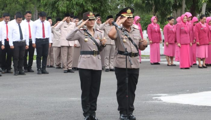 AKBP Marganda dan AKBP Sah Udur Pimpin Ziarah di TMP Nagur Jelang Hari Bhayangkara Ke-80
