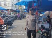 Polsek Siantar Barat Tingkatkan Patroli Jalan Kaki di Pasar Horas, Antisipasi Aksi 3C