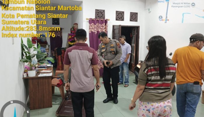 Polsek Siantar Martoba Cek TKP Dugaan Pencurian dengan Pemberatan di Jalan Bombongan Raya