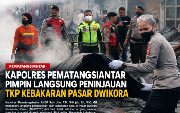 Kapolres Pematangsiantar Tinjau Langsung TKP Kebakaran Pasar Dwikora, Kerugian Ditaksir Rp2 Miliar