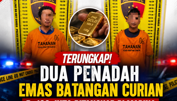 Terungkap! Dua Penadah Emas Batangan Curian Rp160 Juta Ditangkap di Madina, Barang Bukti Sudah Dilebur