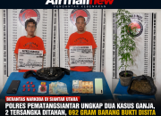Polres Pematangsiantar Ungkap Dua Kasus Ganja dalam Sehari, Amankan 692 Gram Barang Bukti