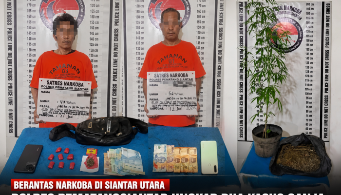 Polres Pematangsiantar Ungkap Dua Kasus Ganja dalam Sehari, Amankan 692 Gram Barang Bukti