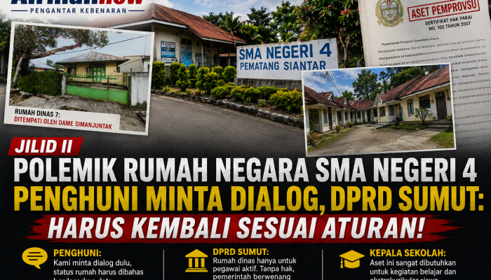 Penghuni Minta Dialog, DPRD Sumut Tegaskan Rumah Negara SMA Negeri 4 Harus Dimanfaatkan Sesuai Peruntukannya