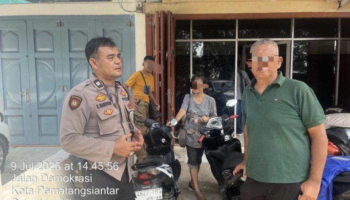 Tindak Lanjut Laporan 110, Polsek Siantar Martoba Mediasi Keluhan Warga di Jalan Demokrasi