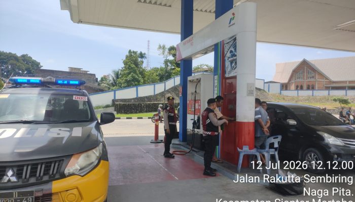 Antisipasi Gangguan Kamtibmas, Sat Samapta Polres Pematangsiantar Monitoring Pengisian BBM di Sejumlah SPBU