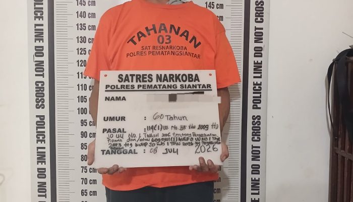Residivis Narkoba Ditangkap, Polres Pematangsiantar Amankan 3,12 Gram Sabu di Jalan Rakutta Sembiring