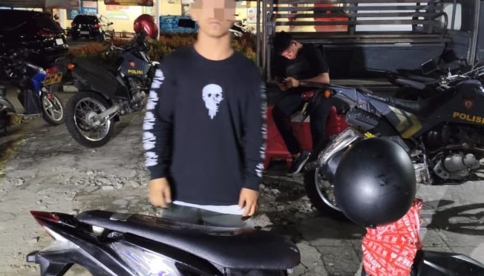 Patroli Malam, Timsus Dayok Mirah Polres Pematangsiantar Amankan Dua Motor Knalpot Brong