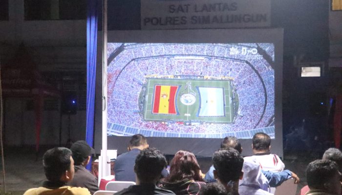 Kapolres Simalungun Gelar Nobar Final Piala Dunia 2026, Spanyol Keluar sebagai Juara