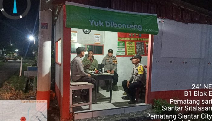 Polsek Siantar Martoba Gelar SALING di Pos Kamling, Sampaikan Pesan Kamtibmas