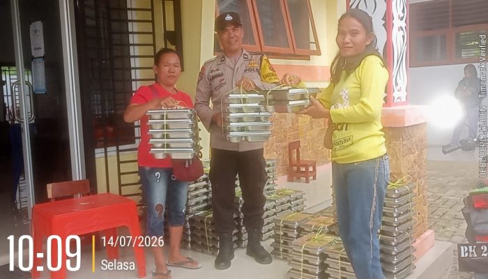 Bhabinkamtibmas Polsek Siantar Marihat Monitoring Penyaluran MBG kepada Ibu Hamil, Ibu Menyusui dan Balita