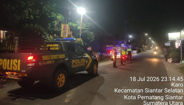 Antisipasi 3C dan Balap Liar, Polres Pematangsiantar Gelar KRYD Hingga Subuh