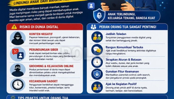 Polres Simalungun Ingatkan Orang Tua Dampingi Anak saat Gunakan Media Digital