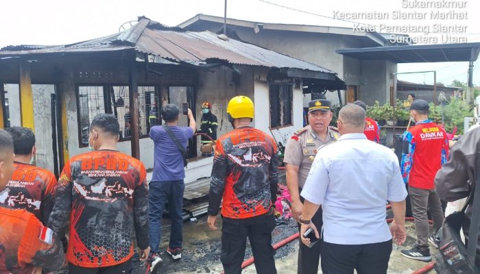 Dua Rumah di Siantar Marihat Ludes Terbakar, Kerugian Ditaksir Rp250 Juta