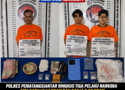 Polres Pematangsiantar Ringkus Tiga Pelaku Narkoba dalam Semalam, Sita Sabu 16,14 Gram dan Ganja