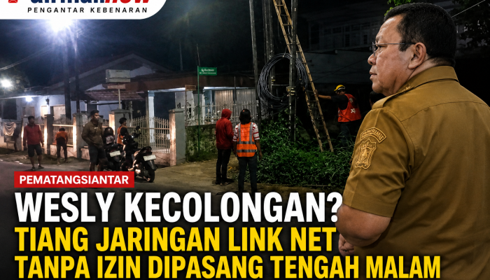 Wesly Kecolongan? Tiang Jaringan Link Net Tanpa Izin Dipasang Tengah Malam