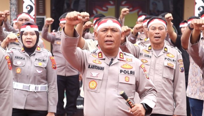 Jelang HUT RI ke-81, Polres Simalungun Gelorakan Patriotisme dan Semangat Polri Presisi