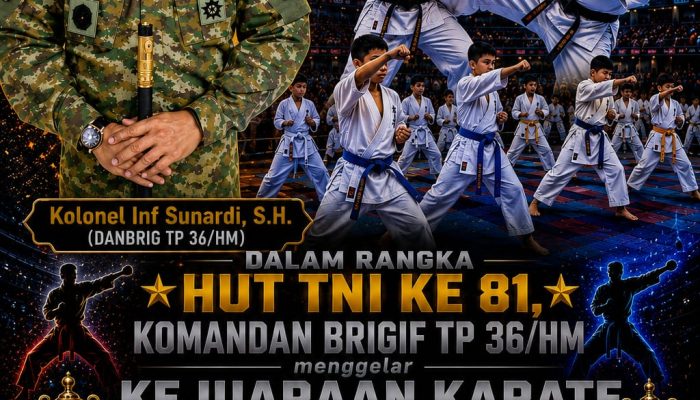 Brigif TP 36/HM Gagas Kejuaraan Karate Full Contact Pelajar, Semarakkan HUT ke-81 TNI di Simalungun
