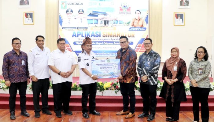 Bupati Anton Luncurkan SIMARATUR, Digitalisasi Administrasi Aparatur Nagori Simalungun