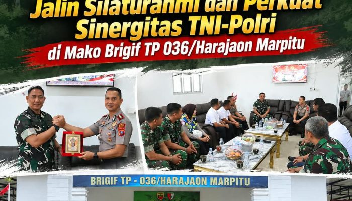 Kapolres Simalungun Sambangi Brigif TP 036/Harajaon Marpitu, Perkuat Sinergi TNI-Polri Jaga Kamtibmas