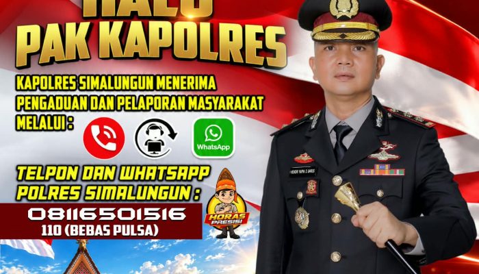 Polres Simalungun Buka Hotline WhatsApp, Warga Bisa Lapor Langsung ke Kapolres