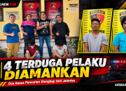 Gebrak Subuh Unit Jatantas, 4 Terduga Pelaku dari Dua Kasus Pencurian Diamankan