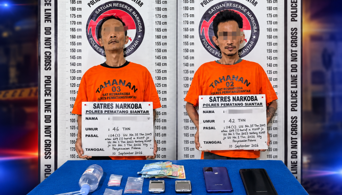 Dua Residivis Narkoba Ditangkap di Nagahuta, Sabu 1,03 Gram dan Timbangan Digital Disita Polisi