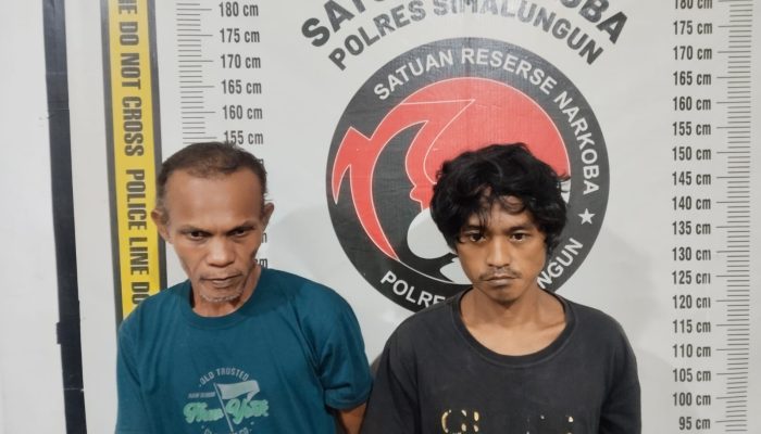 Satresnarkoba Polres Simalungun Amankan Dua Pria, 77,22 Gram Ganja Disita