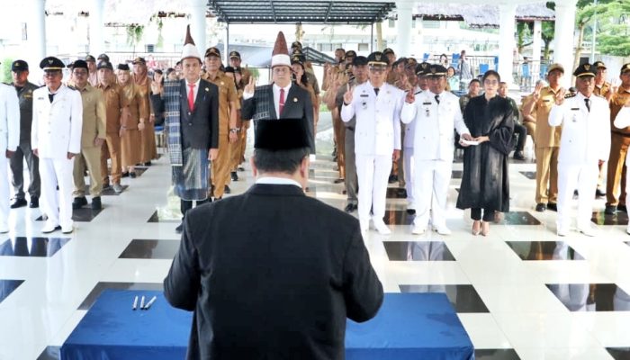 Pemkab Simalungun Lantik 45 Pejabat, Sejumlah Camat dan Kepala Dinas Berganti