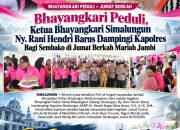 Bhayangkari Peduli, Ketua Bhayangkari Simalungun Dampingi Kapolres Salurkan 70 Paket Sembako