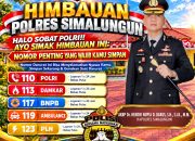 Cuaca Ekstrem, Polres Simalungun Imbau Warga Waspada dan Sebarkan Nomor Darurat