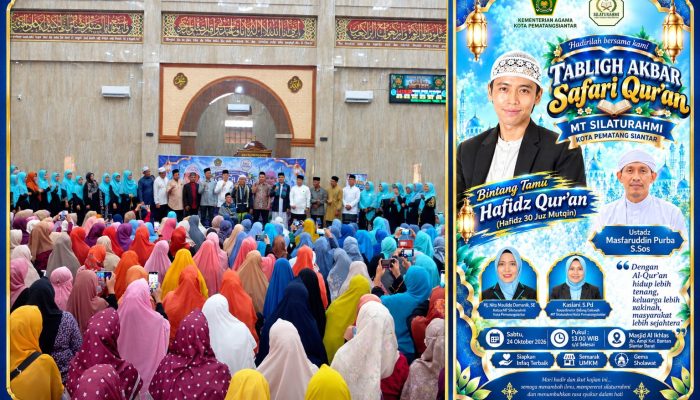 MT Silaturahmi Pematangsiantar Sambut Hafiz 30 Juz, Ribuan Jemaah Hadir dan Infak Terkumpul Rp10,6 Juta