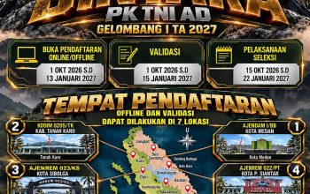 Penerimaan Bintara TNI AD Gelombang I TA 2027 Dibuka, Pendaftaran Gratis hingga 13 Januari
