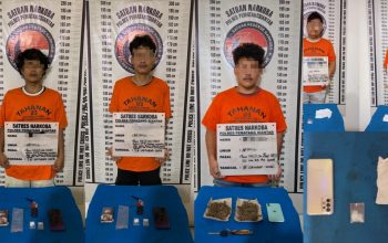 Tiga Kasus Narkoba Terungkap di Siantar, Lima Orang Diamankan, Sabu dan Ganja Disita