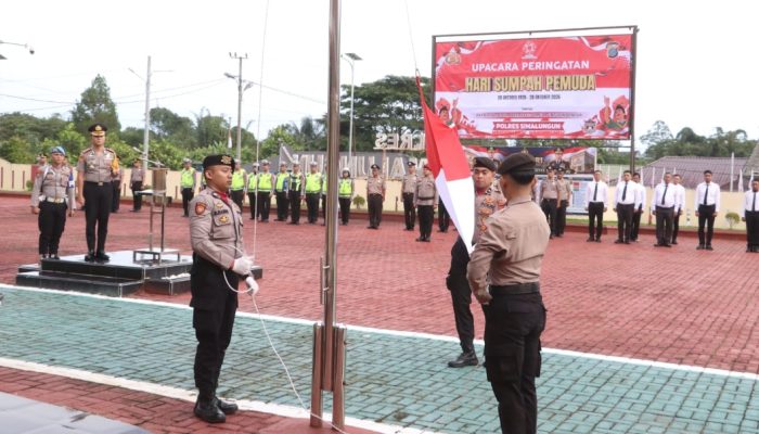 Kapolres Simalungun Pimpin Upacara Sumpah Pemuda ke-98, Tekankan Semangat Patriotisme dan Kemanusiaan