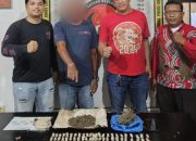 Polsek Gunung Malela Amankan Pria 46 Tahun, Ratusan Paket Ganja Disita